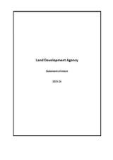 Thumbnail - Land Development Agency statement of intent 2015-16.