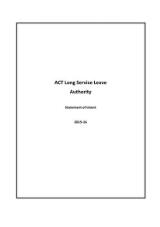 Thumbnail - ACT Long Service Leave Authority statement of intent 2015-16.