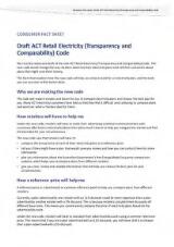Thumbnail - Draft ACT Retail Electricity (Transparency and Comparability) Code.