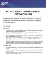 Thumbnail - ACT post school destinations and pathways in 2020.