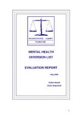 Thumbnail - Mental health diversion list : evaluation report