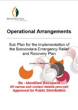 Thumbnail - Operational arrangements : sub plan for the implementation of the Boroodara emergency relief and recovery plan.