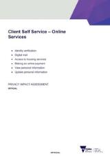 Thumbnail - Client self service - online services : identity verification, Digital mail, Access to housing services, Making an online payment, View personal information, Update personal information, Privacy Impact Assessment.