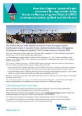 Thumbnail - How the irrigator's share of water recovered through modernising Goulburn-Murray irrigation district (GMID) is being calculated, audited and distributed.