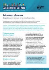 Thumbnail - Behaviours of concern : supporting carers to reduce use of restrictive practices.