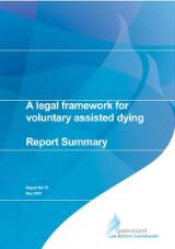 Thumbnail - A legal framework for voluntary assisted dying : report summary