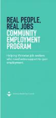 Thumbnail - Real People, Real Jobs Community Employment Program : Flyer
