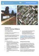 Thumbnail - Heritage Precinct : Heritage Toolkit Lemon Avenue Mildura - Heritage Fact Sheet.