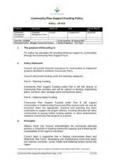 Thumbnail - Community Plan Support Funding Policy - CP013 : 2012.