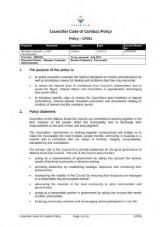 Thumbnail - Councillor Code of Conduct Policy - CP051 : 2013.
