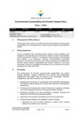 Thumbnail - Environmental Sustainability and Climate Change Policy - CP041 : 2021.