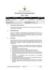 Thumbnail - Environmental Sustainability Policy - CP041 : 2012.