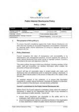 Thumbnail - Public Interest Disclosures Policy : CP014