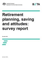 Thumbnail - Retirement planning, saving and attitudes : survey report