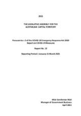 Thumbnail - Pursuant to s3 of the COVID-19 Emergency Response Act 2020 report on COVID-19 measures : Report no. 10, reporting period 1 January - 31 March 2021.