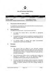 Thumbnail - Use of Common Seal Policy : policy CP011