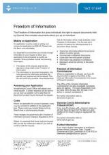 Thumbnail - Freedom of Information : Fact Sheet.