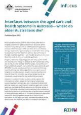 Thumbnail - Interfaces between the aged care and health systems in Australia - where do older Australians die?.