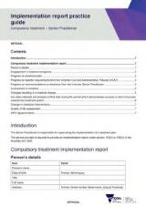 Thumbnail - Implementation report practice guide : compulsory treatment - Senior Practitioner.