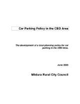 Thumbnail - Car Parking Policy in the CBD Area : The Development of a Local Planning Policy for Car Parking in the CBD Area