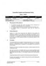 Thumbnail - Councillor Support and Expenses Policy - CP012 : 2013.