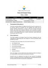 Thumbnail - Fees and Charges Policy : Policy - CP046