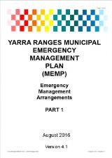 Thumbnail - Yarra Ranges municipal emergency management plan (MEMP) : Emergency management Arrangements. part 1.