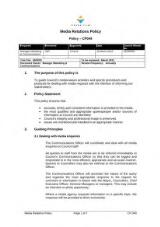Thumbnail - Media Relations Policy - CP049 [2010].