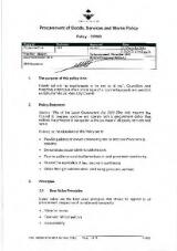 Thumbnail - Procurement of Goods, Services and Works Policy - CP083 [2012].