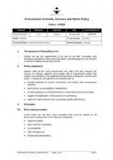 Thumbnail - Procurement of Goods, Services and Works Policy - CP083 [2020].
