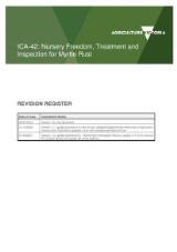 Thumbnail - ICA-42 : Nursery freedom, treatment and inspection for Myrtle rust.