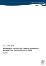 Thumbnail - Rehabilitation technique and treatment prioritisation method of plain concrete pavements (PCP).