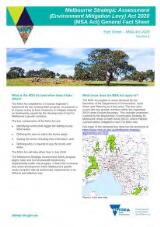 Thumbnail - Melbourne strategic assessment (Environment Mitigation Levy) Act 2020 (MSA Act) general fact sheet : Fact Sheet - MSA Act 2020.