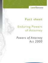 Thumbnail - Fact sheet : enduring powers of attorney : Powers of Attorney Act 2000
