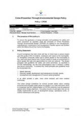Thumbnail - Crime prevention through environmental design policy : policy - CP036.