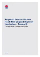 Thumbnail - Proposed Goonoo Goonoo Road (New England Highway) duplication - Tamworth : concept design consultation summary June 2021.
