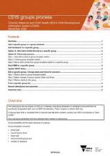 Thumbnail - CDIS groups process : Victorian Maternal and Child Health (MCH) Child Development Information System (CDIS).