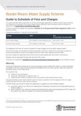 Thumbnail - Border Rivers Water Supply Scheme: Guide to Schedule of Fees and Charges.