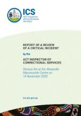 Thumbnail - Report of a review of a critical incident : serious fire at Alexander Maconochie Centre on 14 November 2020