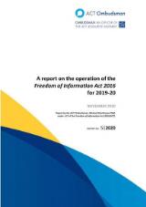 Thumbnail - A report on the operation of the Freedom of Information Act 2016 for 2019-20