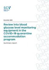 Thumbnail - Review into blood glucose level monitoring equipment in the COVID-19 quarantine accommodation program : summary report