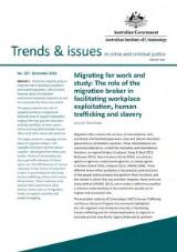 Thumbnail - Migrating for work and study : the role of the migration broker in facilitating workplace exploitation, human trafficking and slavery
