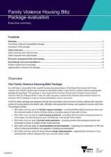 Thumbnail - Family violence housing blitz package evaluation : executive summary.