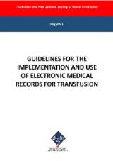 Thumbnail - Guidelines for the implementation and use of electronic medical records for transfusion