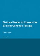 Thumbnail - National model of consent for clinical genomic testing : final report January 2021