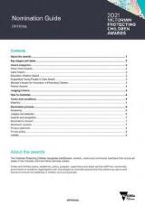 Thumbnail - 2021 Victorian Protecting Children Awards : Nomination guide.