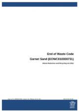 Thumbnail - End of Waste Code : garnet sand (EOWC010000731)