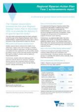 Thumbnail - Regional Riparian Action Plan : year 1 achievements report.