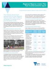 Thumbnail - Regional Riparian Action Plan : year 5 achievements report.