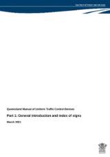 Thumbnail - Queensland manual of uniform traffic control devices. Part 1, General introduction and index of signs